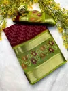 Wow Marsh Melon Jequrd Boder Daily Saree Wholesalers In Delhi